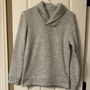 Heathered Gray Men’s Cowl Neck Sweater